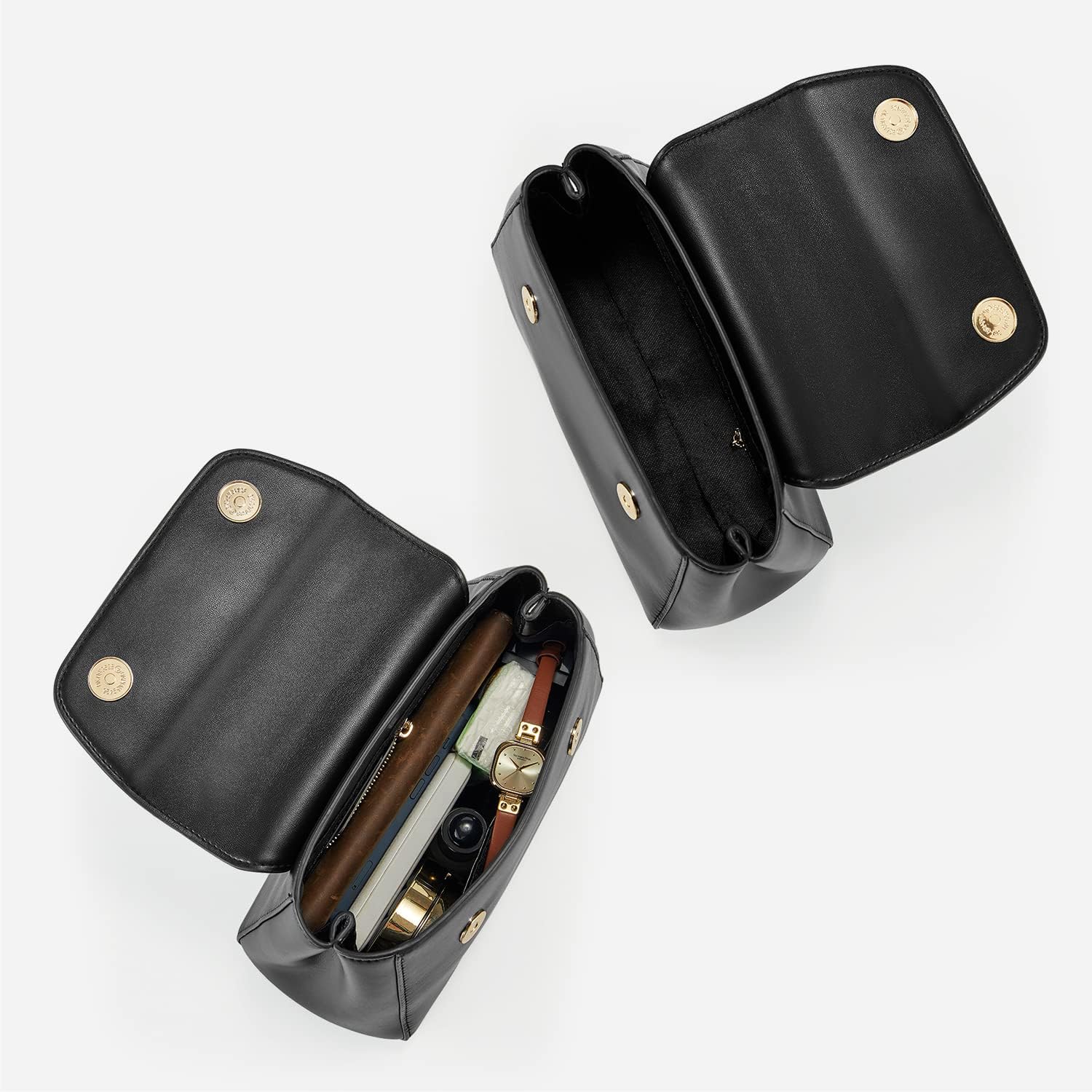 VICTORIA HYDE Women's Small Satchel Handbag Crossbody Purse Top Handle Bag (Black) - Image 5