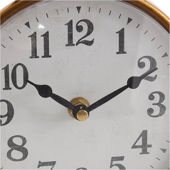 Deco 79 Metal Scroll Decorative Clock Antique Style Mantel Clock, Tabletop Clock 6