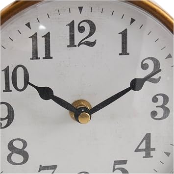 Deco 79 Metal Scroll Decorative Clock Antique Style Mantel Clock, Tabletop Clock 6