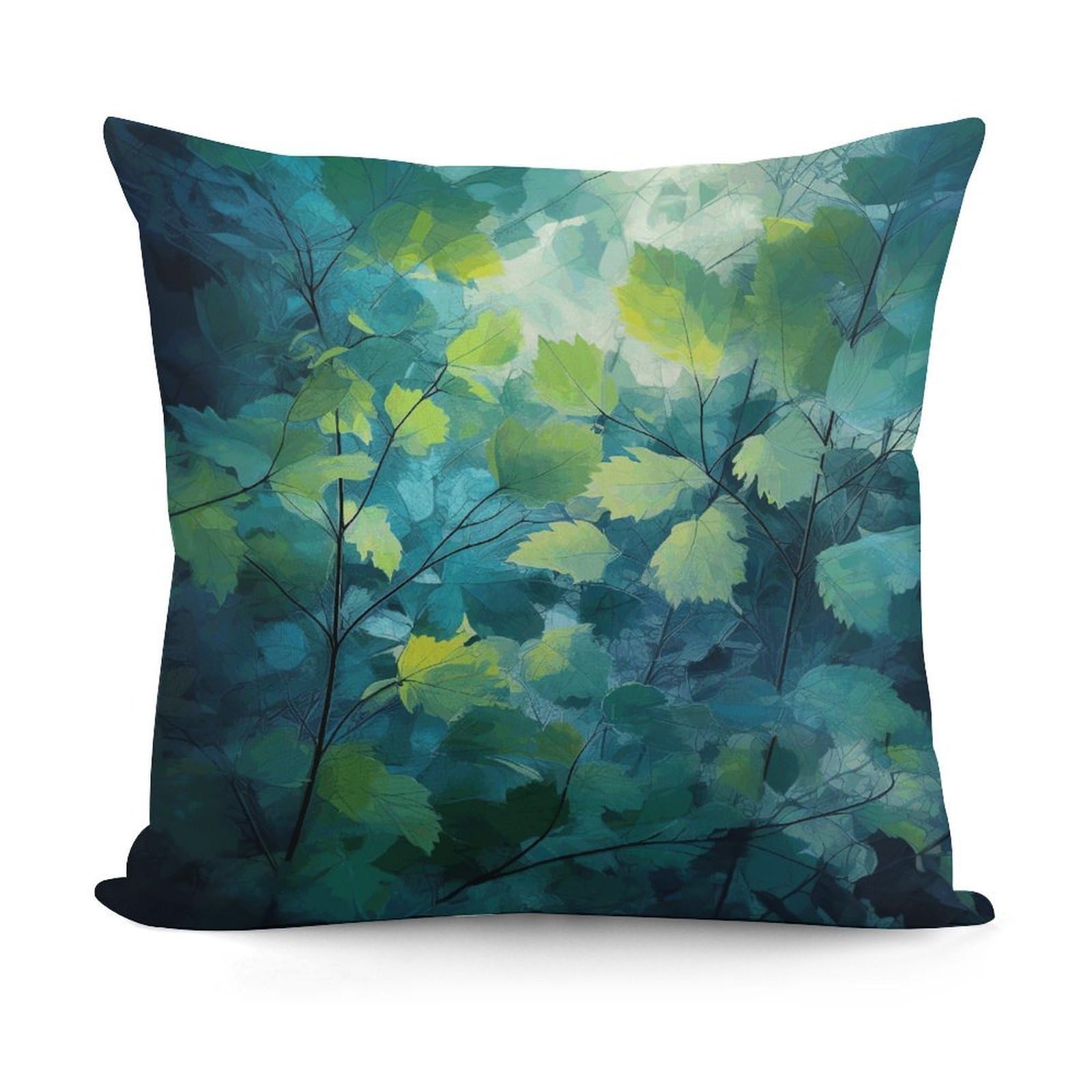 VstaDank Plant Leaves Throw Pillow Cover Soft Square Cushion Cover Art Artwork Pillow Covers Mordern Couch Pillow Covers Decorative Cushion Case for Chair Couch Bedroom Living Room