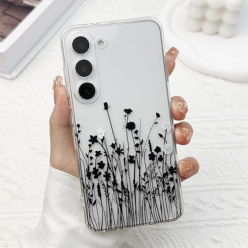 Miniatura 44 de para Funda de Samsung Galaxy S23, Funda Floral de Flores Lindas con Patrón de Lavanda Transparente y Estética para Mujeres y Niñas, Funda Lavanda