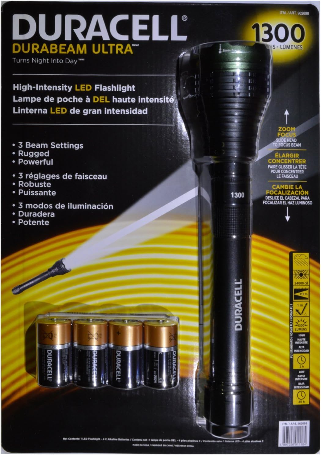 Duracell Durabeem Ultra 1300 High Intensity LED Flashlight