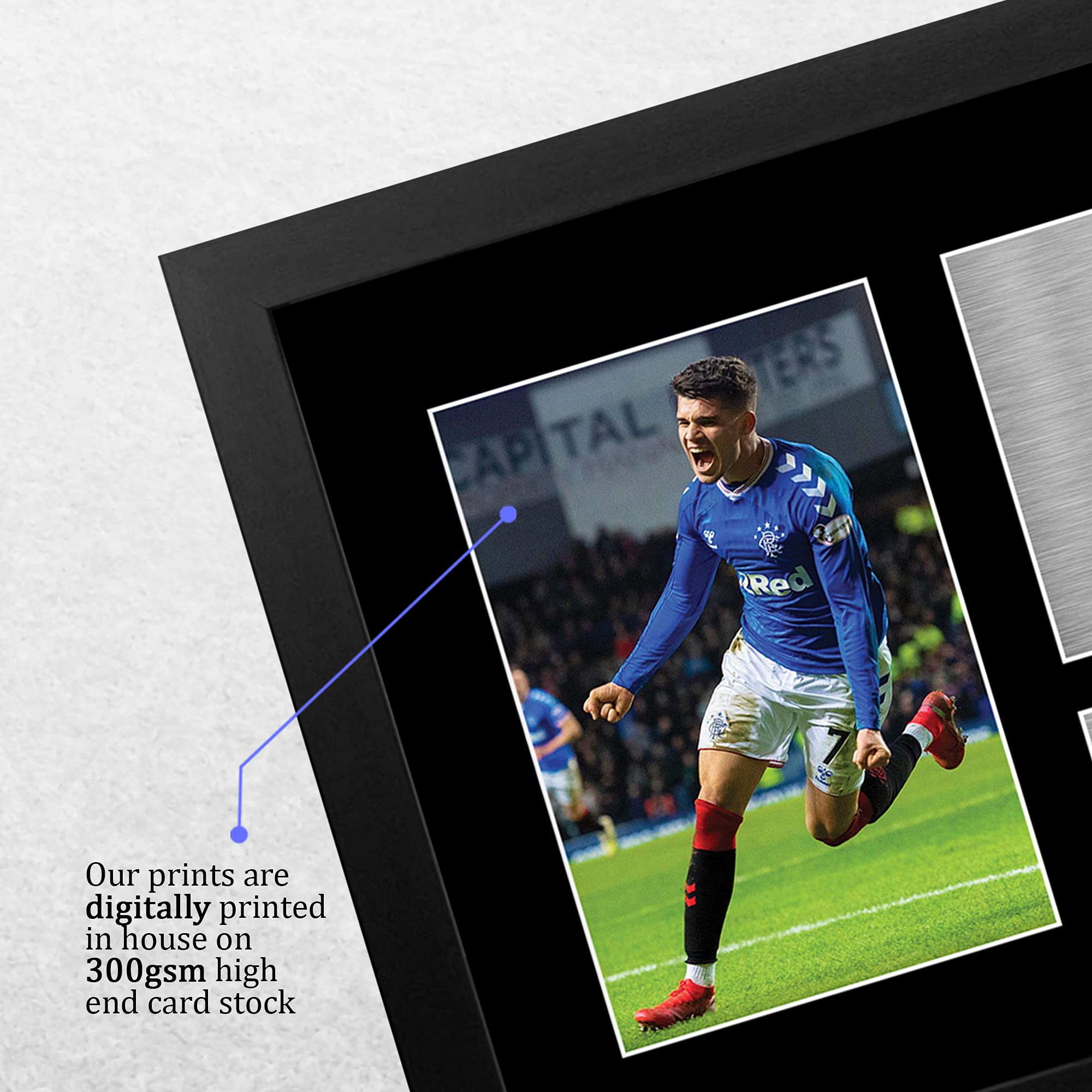 HWC Trading FR A4 Ianis Hagi Rangers Gifts Printed Signed Autograph Picture for Football Fans and Supporters - A4 Framed - Image 4