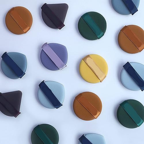 Miniatura 8 de WIN-MARKET Batidora de maquillaje multicolor, esponja milagrosa, soplo de polvo de maquillaje reutilizable para base líquida y crema, polvo