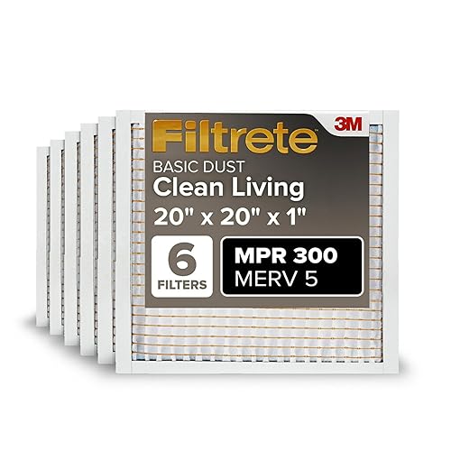 Filtrete 20x20x1 Air Filter MERV 5, 6-Pack AC Furnace HVAC