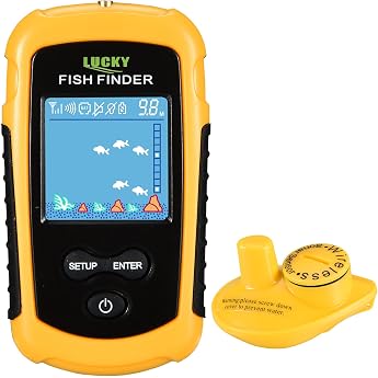 LUCKY Fish Finder Wireless in colours Portable Fishing Sonar Sensor Wired LCD Depth Finder echo sounder