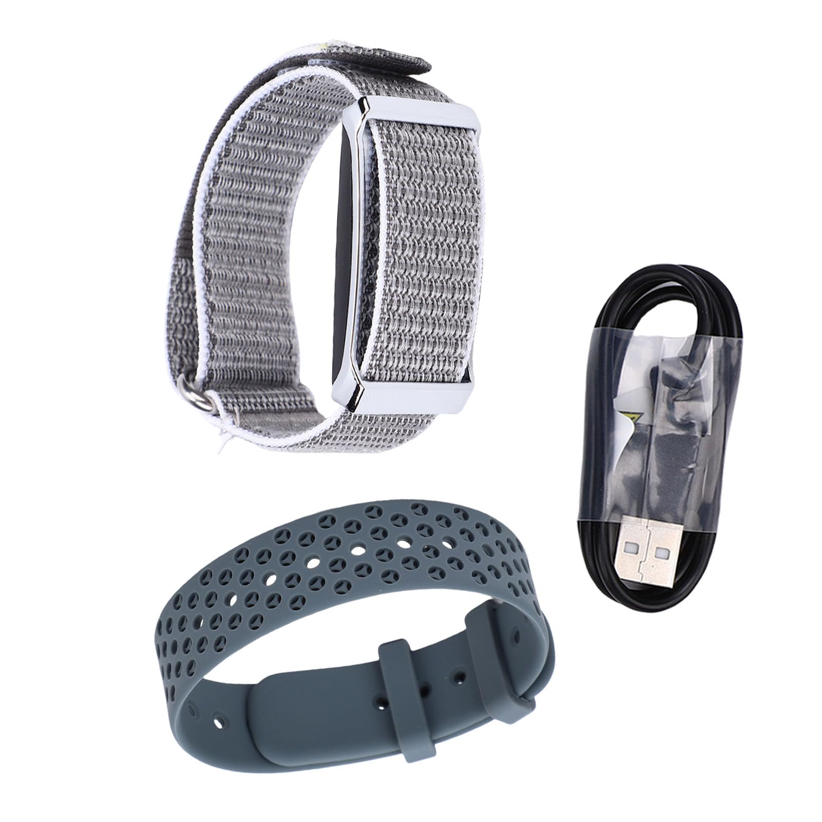 Cuifati Intelligentes Armband, Fitness-Tracker, Aktivitäts-Tracker, Tragbares Band, 24-Stunden-Schlaf-Tracking, 127 Sportmodi, 60 Tage Standby, 10 M Wasserdicht, Zum Schwimmen, Tauchen, (Silver)