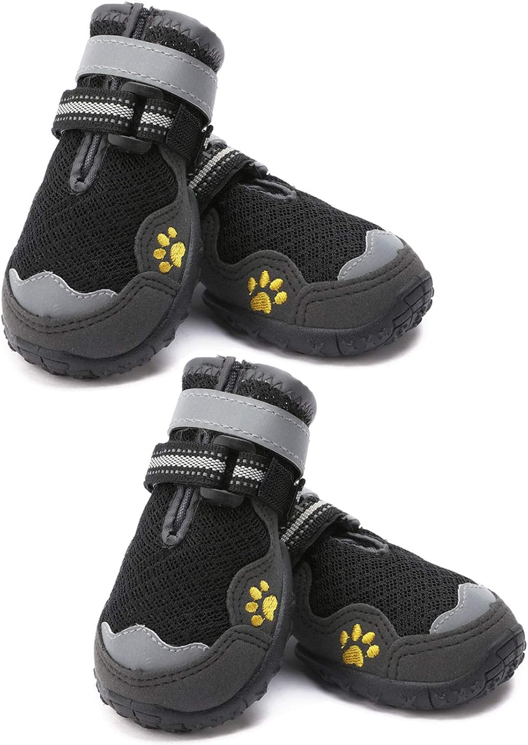 Summer Dog Boots, Breathable Dog Bootie, Nonslip Paw Protector for Hot Pavement Black