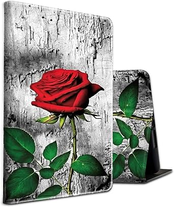 Case for Galaxy Tab S5e 10.5" 2019 Model SM-T720/T725 PU Leather Shockproof Stand Protective Cover with Auto Sleep/Wake for Samsung Tab S5e 10.5" 2019,Elegant Red Rose