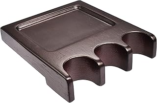Pool Stick Holder - Portable Claw Rack Holds Cues Against Table, Bar or Chair - Weighted Solid Wood With Rounded Edges and Non-Slip Pad (Mahogany, 3 Cue Claw)