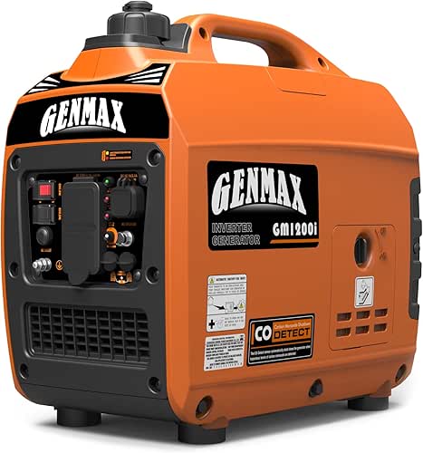 GENMAX Portable Inverter Gas Motor, 1200W Ultra Quiet Gas Motor,