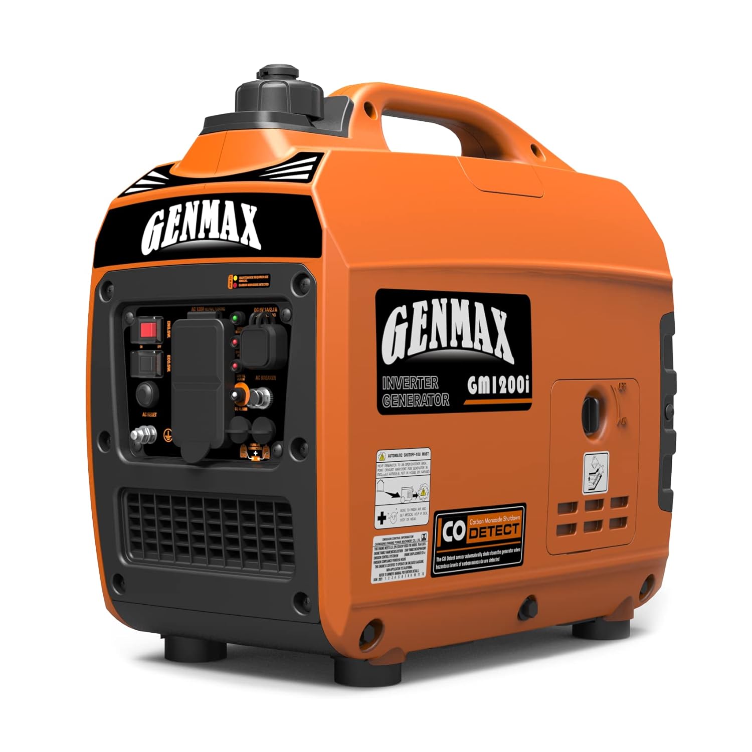 GENMAX Generator EPA Compliant Eco-Mode Feature Ultra Lightweight for Backup Home Use Camping