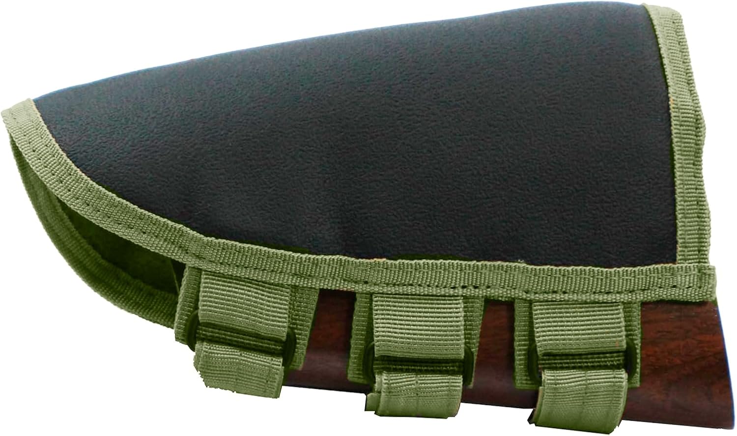 Fox Outdoor Products Rifle Butt Stock Cheek Rest, 8x4.5 Tactical Stock Wrap w/Non-Slip Pad, 14-Round Removable Loop Holders, Zippered Ammo Pouch, Hook & Loop Straps