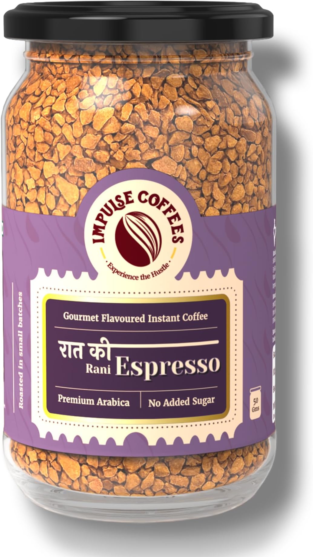 - Raat Ki Rani Espresso Instant Coffee Powder | Dark Roasted Arabica with Toasty Earthy Notes & Luxurious Dark Strong Aroma | Bold Espresso Brew for Café-Style Coffee at Home | 50 Gms