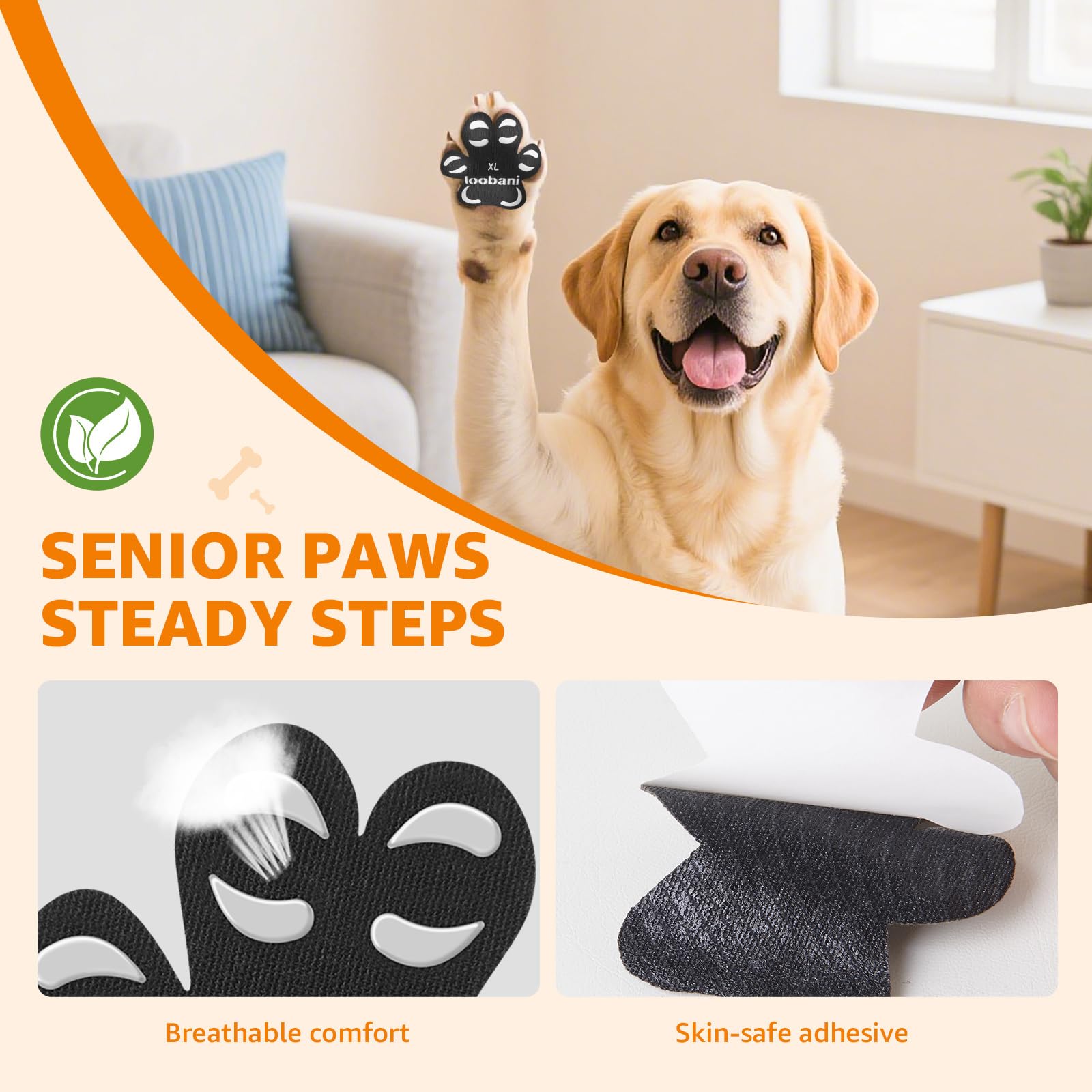 Almohadillas protectoras de patas de perro para perros mayores, almohadillas antideslizantes para dedos de perro con fuerte tracción para suelos de madera dura y suelos resbaladizos, zapatos de perro,