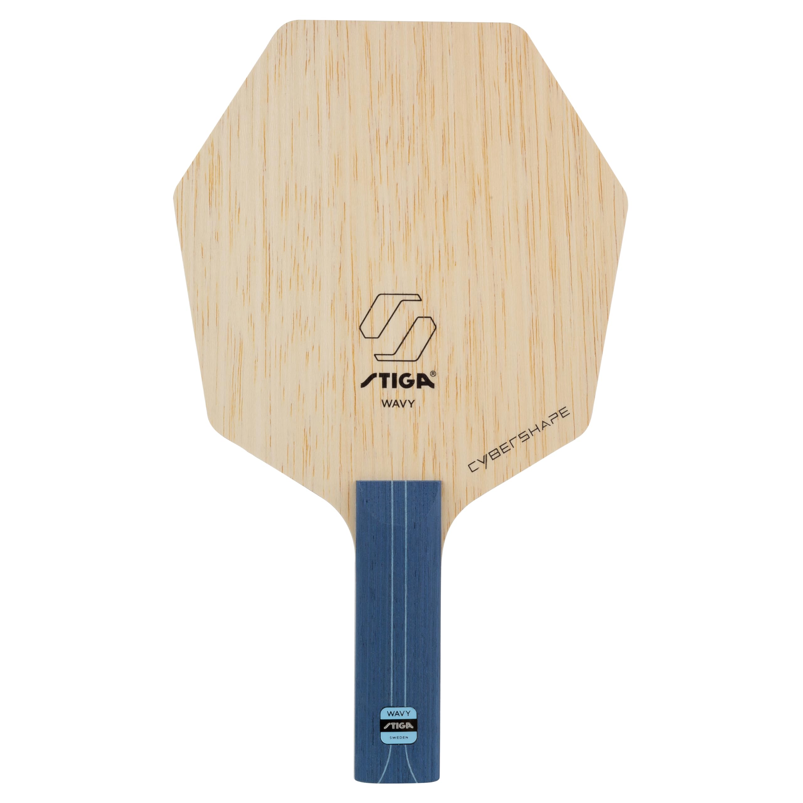 STIGA Unisex Wavy Ultra Fiber Cybershape Table Tennis Blade, Blue, Classic Grip EU