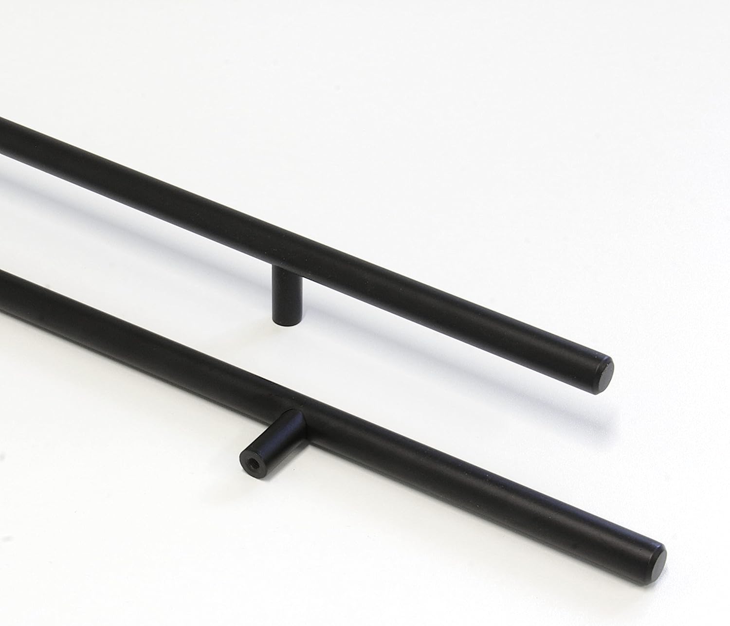 RCH Hardware HD-SS002-384 Solid Stainless Steel Modern Cabinet Drawer Handle Pull, 15 1/8 Inch, Matte Black