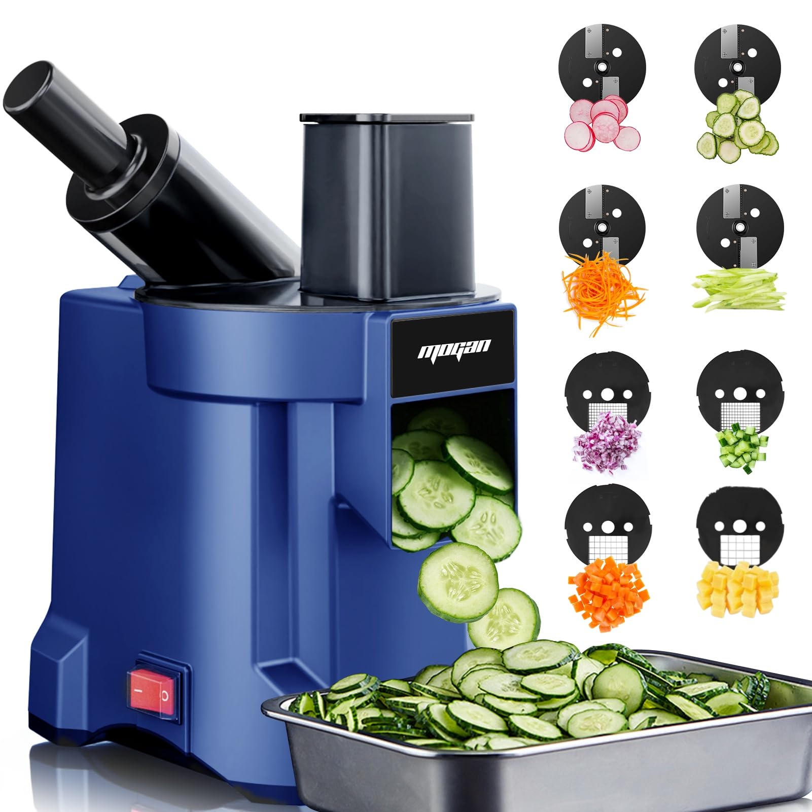 Photo 1 of MOGAN 8-In-1 Electric Vegetable Cutter, Commercial Vegetable Dicer Slicer