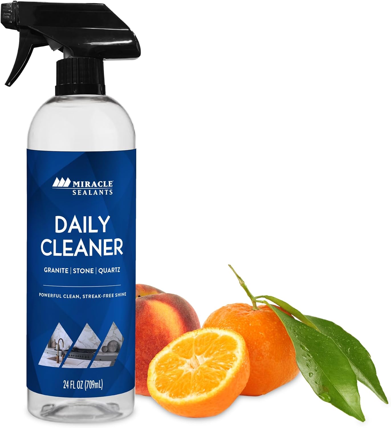 Miracle Sealants Daily Cleaner for Granite, Quartz, Marble, Quartzite, Countertops pH Neutral, 24 oz, 6 Pack