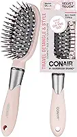Conair Escova de cabelo Velvet Touch, tamanho médio - As cores podem variar