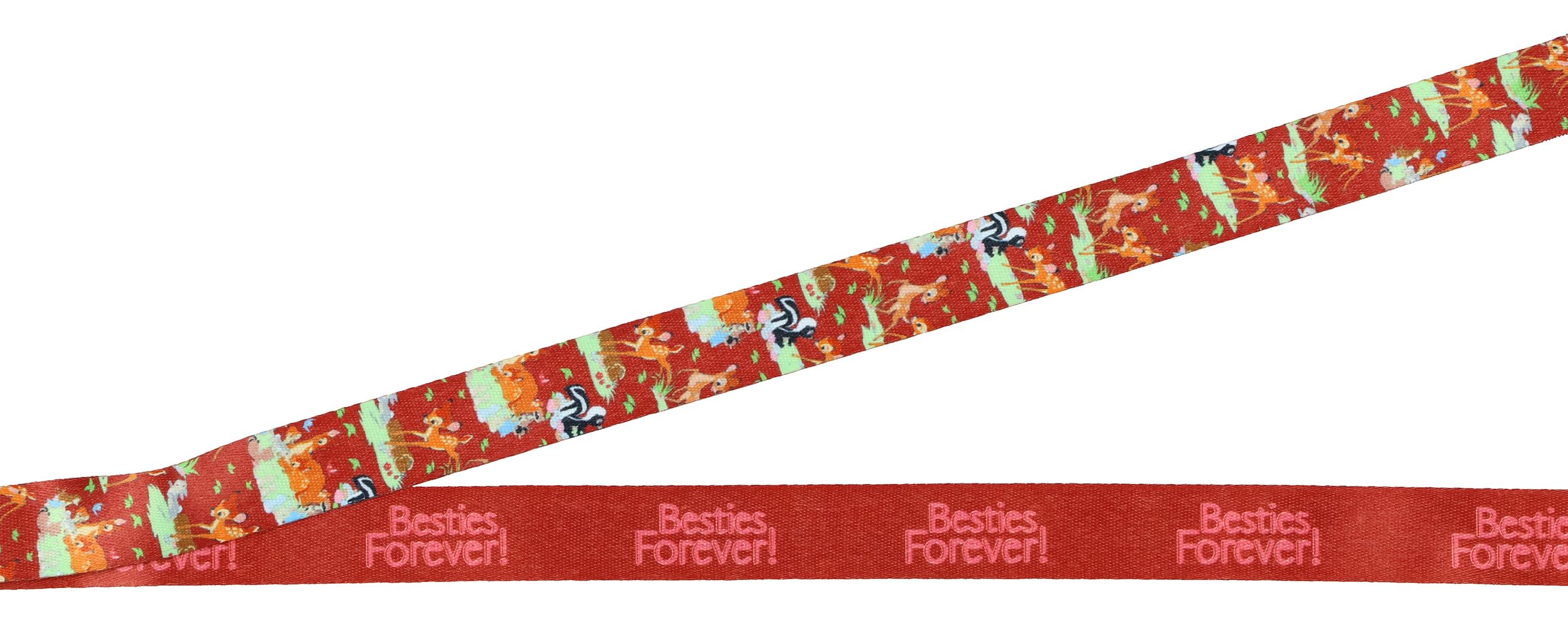 Disney Bambi Besties Forever Cordon avec porte-badge transparent et breloque en caoutchouc Bambi et Thumper de 5,1 cm