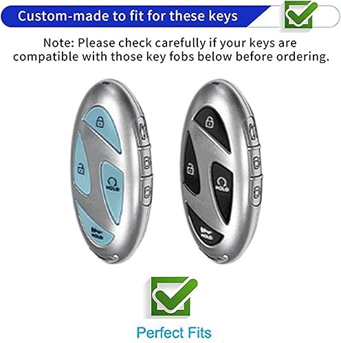 Miniatura 2 de Funda para llavero Hyundai con llavero brillante para Hyundai Ioniq 6 Grandeur GN7 KONA 2023 2024 (A-Negro-7b), A-negro-7b