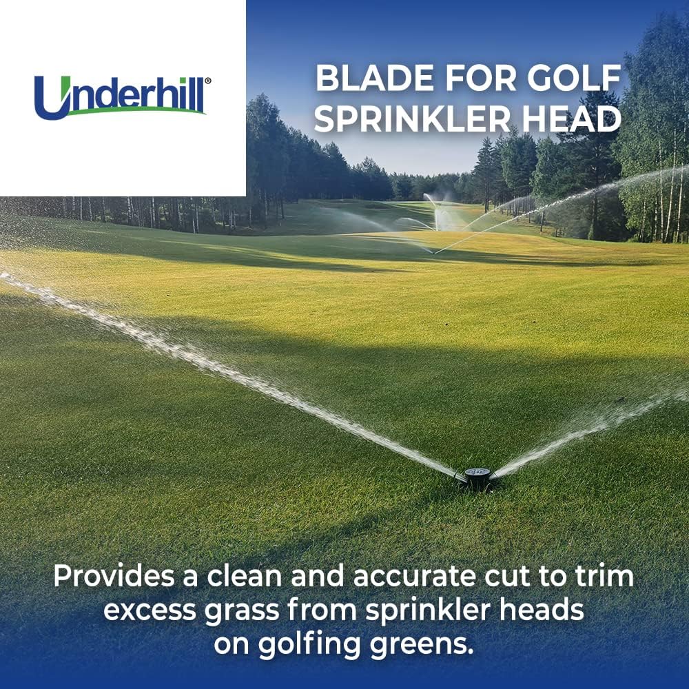 Underhill 7 Inch Blade for Golf Sprinkler Head Trim Tool, Grass Cutter, Lawn Trimmer, Irrigation System, TTRC-007, Black