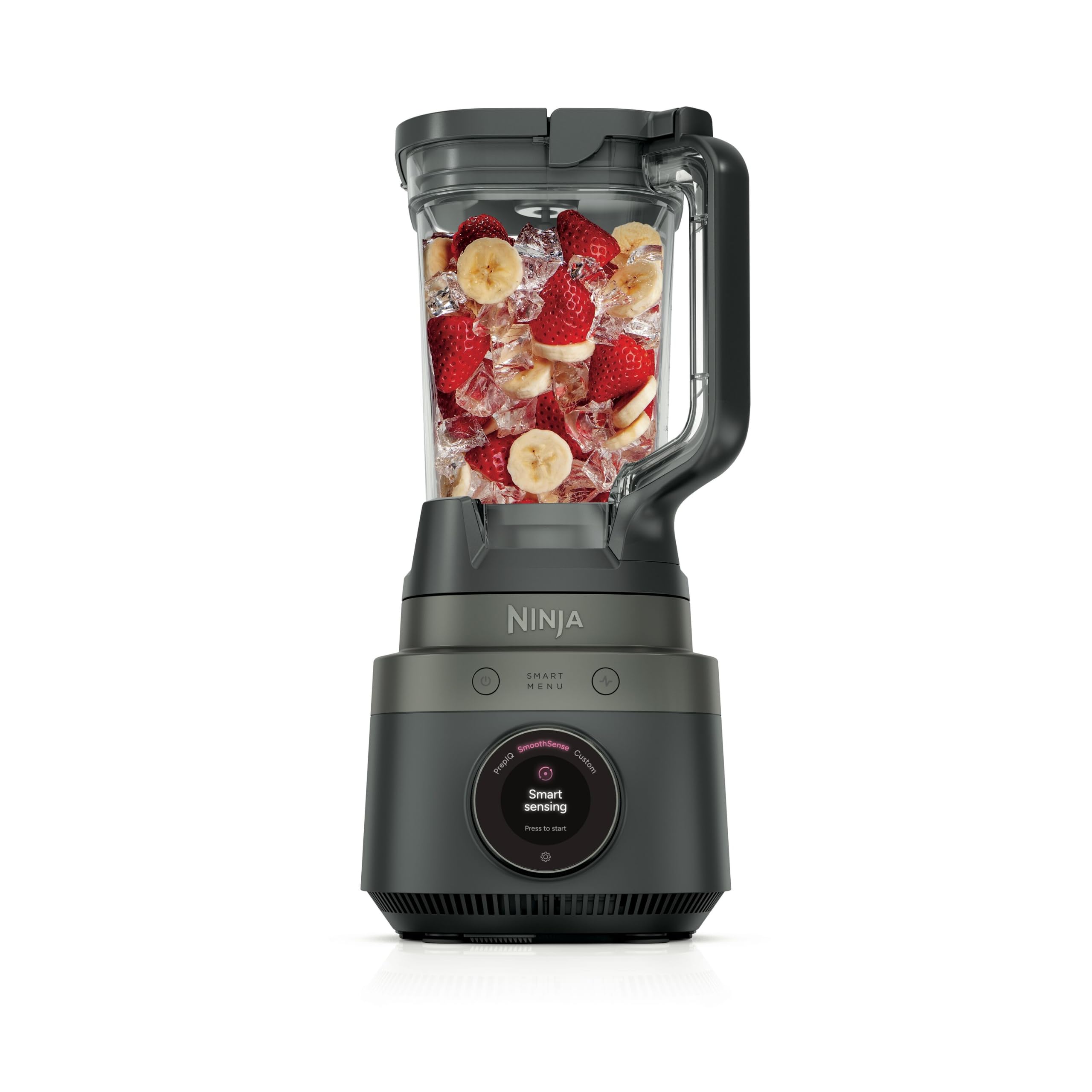 Ninja CrushBOSS Intelligent Countertop Blender, 1200 Watts, SmartMenu, SmoothSense, XL 2.1L Jug, Crushes Ice & Frozen Ingredients, Silky Smoothies, Onyx LB201UKBK