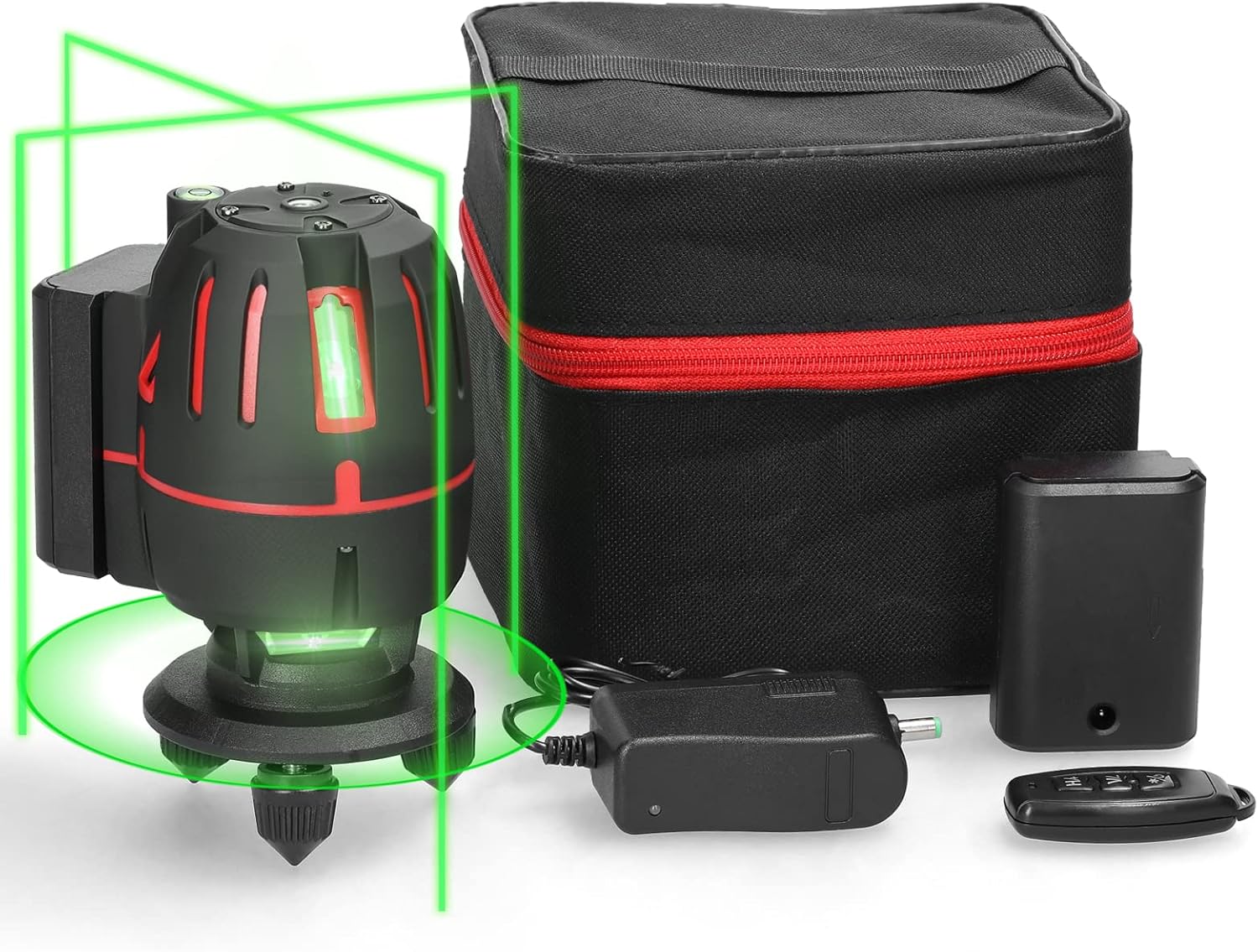 Multifunctional 5 Lines Level 3° Self-Leveling Hine Reable Lithium Battery Leveling Omnidirectional Ground Wall Sticker Home Improvement s Set