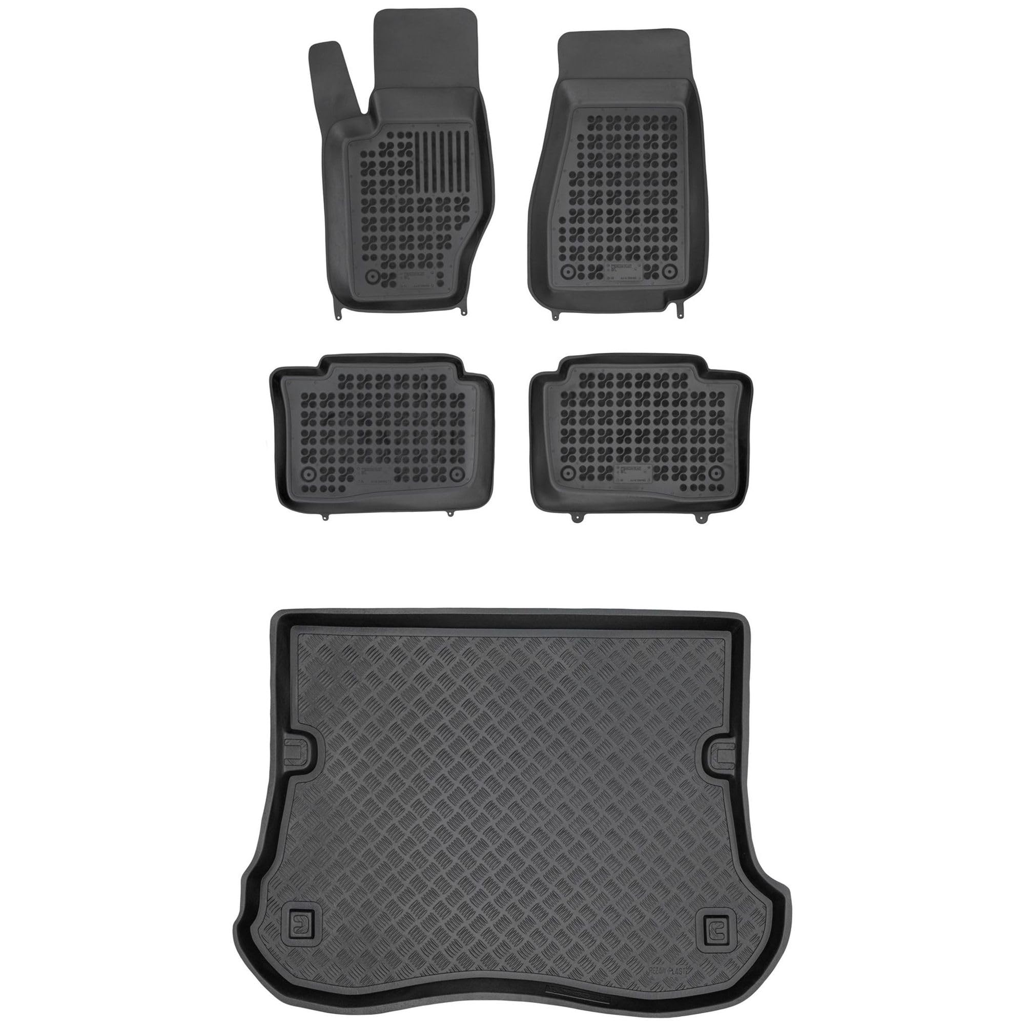 MOTOS Juego de Alfombrillas de Goma para Coche y Alfombrilla de PE para Maletero Adecuado para Jeep Grand Cherokee III WK 2005-2010 Mejora la Comodidad de Tus Viajes con la Alfombrilla Antideslizante