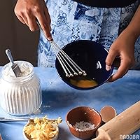 Vista 7 de Juego de batidores de bola de 2 piezas, juego de batidor de acero inoxidable con cómodo mango ergonómico, excelente para huevos, 10 cabezas de bola