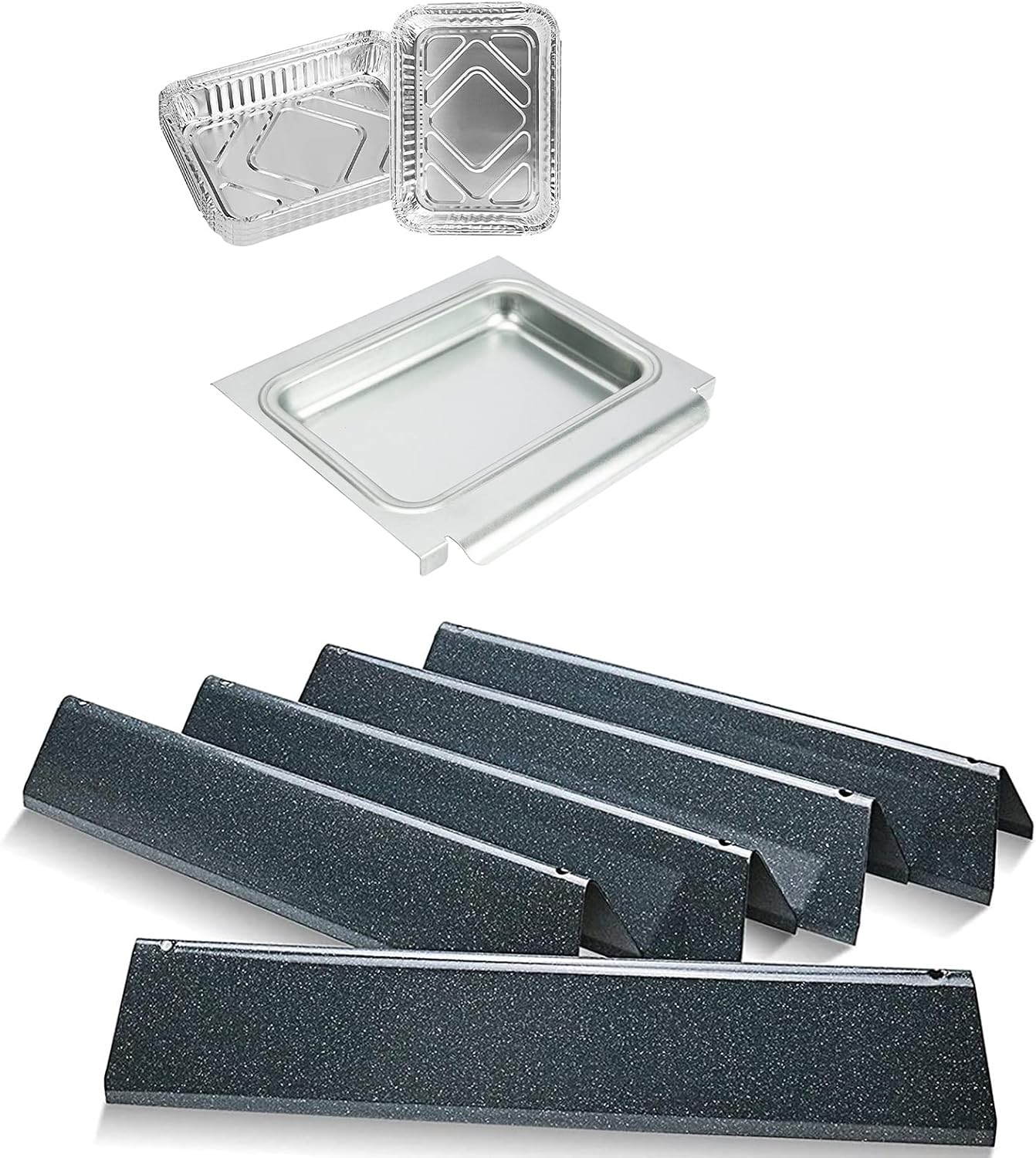 Uniflasy 67047 Catch Pan Holder 7636 15.3 Inch Flavorizer Bars for Weber Spirit II 310 Series, Spirit E310 S310 Gas Grills