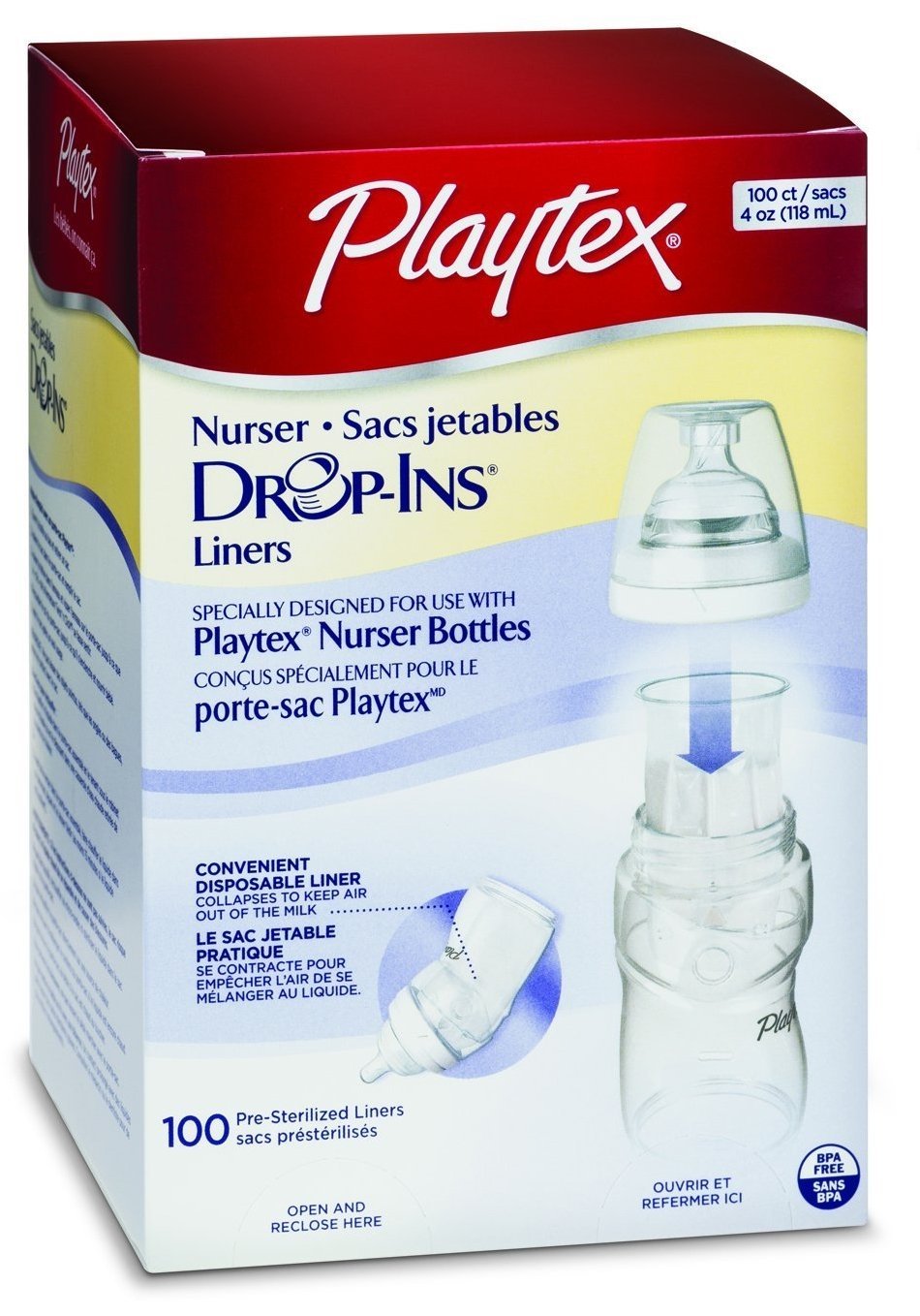 Playtex Nurser Drop Ins Playtex Drop In Liners For Nurser Bottles