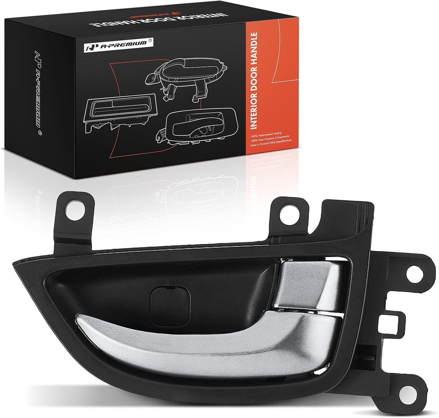 A-Premium Front Right Passenger Side Interior Door Handle Compatible with Hyundai Elantra 2011-2012 Sedan, Elantra 2013-2015, Gray & Black, Replace# 82620-3X001-RY, 82620-3X000-RY