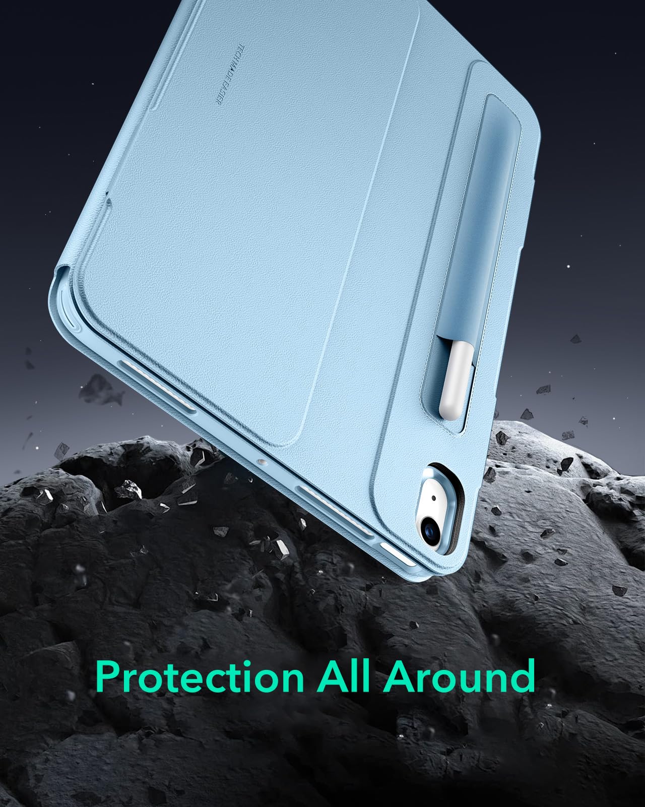 ESR Cover per iPad Air 11" M4/M3/M2 (2026/2025/2024), iPad Air 5a/4a Gen (2022/2020), Custodia Magnetica Rimovibile, Supporto Regolabile in Verticale/Orizzontale, 9 Angoli, Serie Shift, Blu Fresco