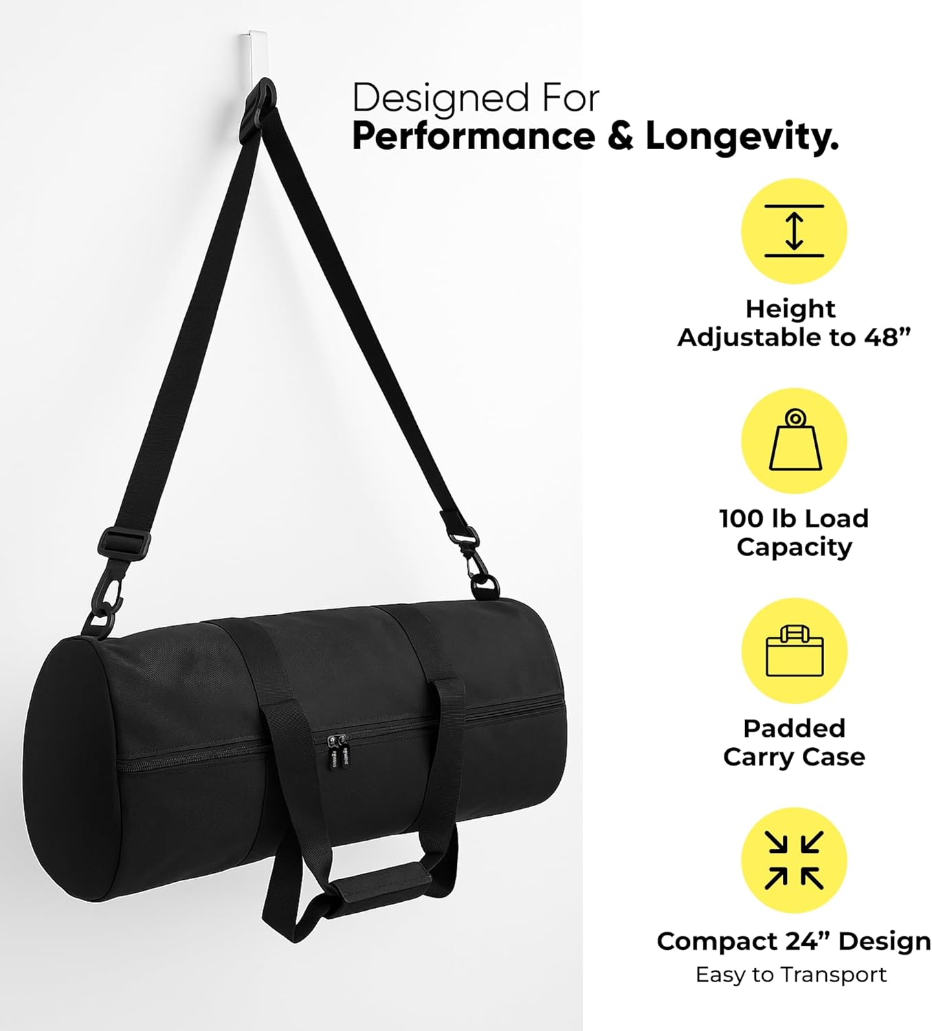 BOWENS Speaker Stands Pair (24") – Adjustable Compact PA Speaker Stand Set with Padded Carry Case - Image 7