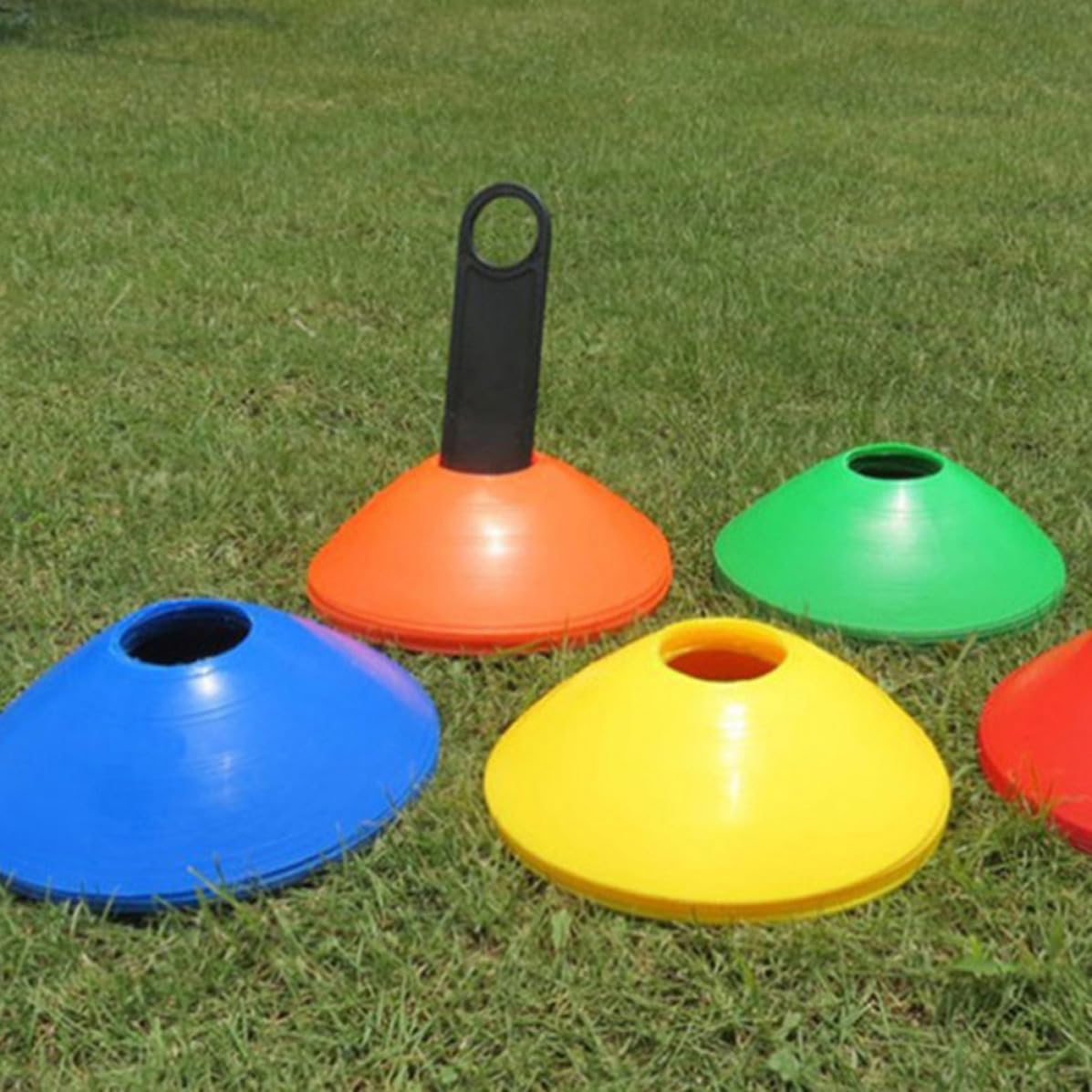Hemoton 6pcs Portable Soccer Cone Holder Stand for Football Training Equipment, Stable Black Pp Material Storage Rack, for Soccer Training Sessions and Field Marking