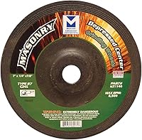 Vista 38 de Mercer Industries 621070 - 4-1/2" x 1/4" x 5/8"-11 Tipo 27 Muelas abrasivas para mampostería (paquete de 20)