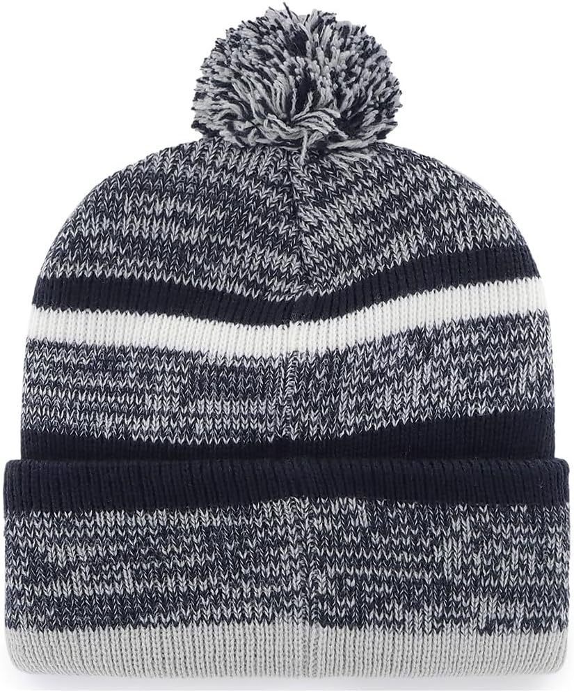 47 NY New York Yankees 2024 World Series Pom Knit Cuffed Beanie, Hat Grey
