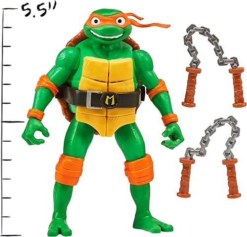 Miniatura 3 de Teenage Mutant Ninja Turtles Mutante Mayhem 5.5" Michelangelo Deluxe Ninja Shouts Figura por Playmates Toys
