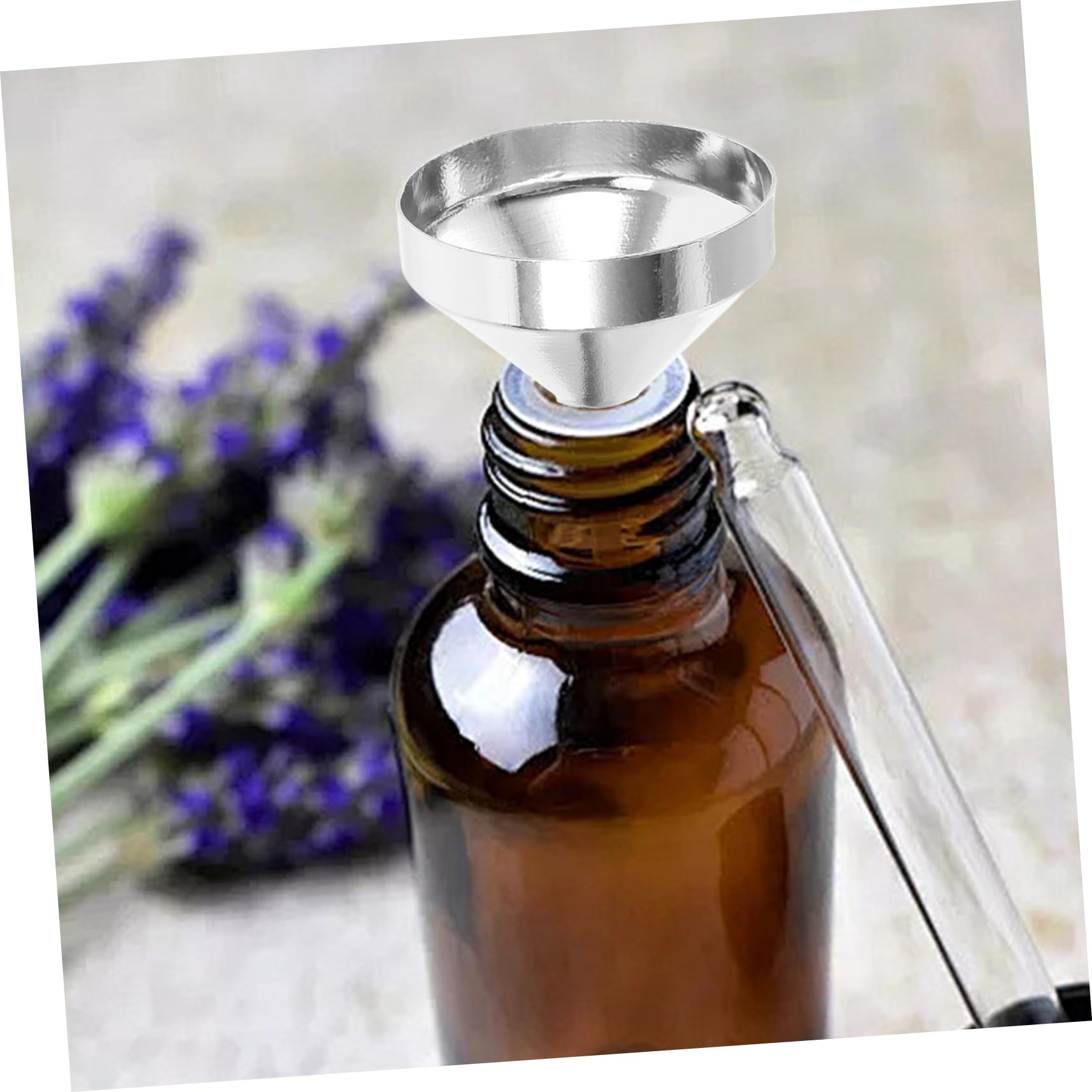 FRCOLOR 5 juegos de ventiladores de embudo de metal mini embudo para botellas herramientas de cuidado de la piel perfume, minit para llenar botellas pequeñas, de recarga para el