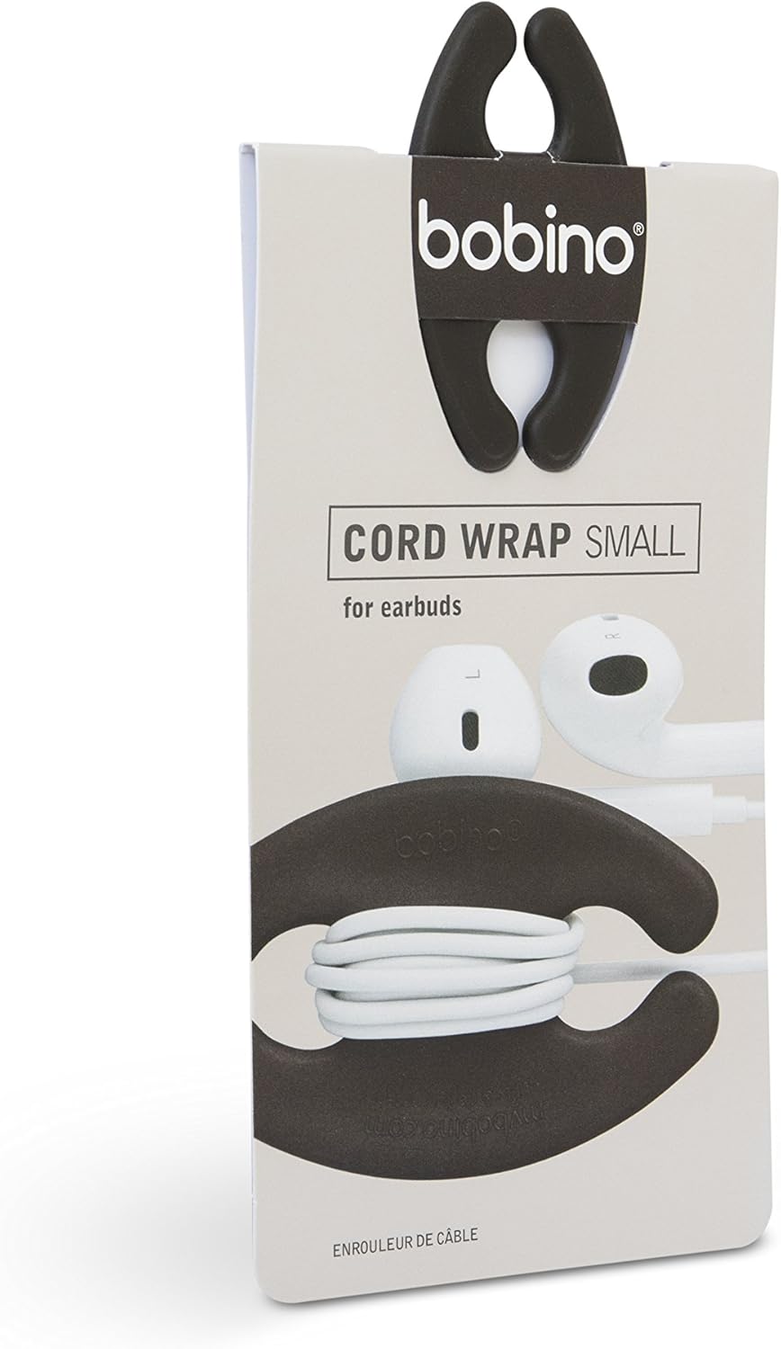 Bobino Cord Wrap - Multiple Sizes - Charcoal - Stylish Cable and Wire Management/Organizer (Small)