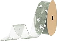 Vista 16 de MECCANIXITY Cinta de organza transparente con alambre de 1.5 pulgadas de ancho, cinta de gasa brillante de 20 yardas, color rojo burdeos