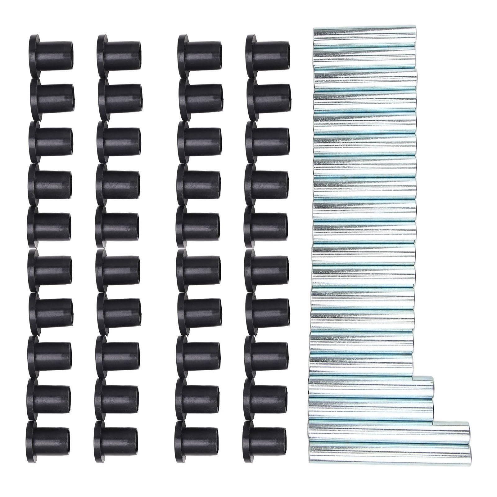 Zestaw tulei wahacza sterującego 60 szt. Czarne tuleje zawieszenia o niskim zużyciu zamiennik dla Polaris XP 800 2010 2014 Stal i materiał ABS 7501097