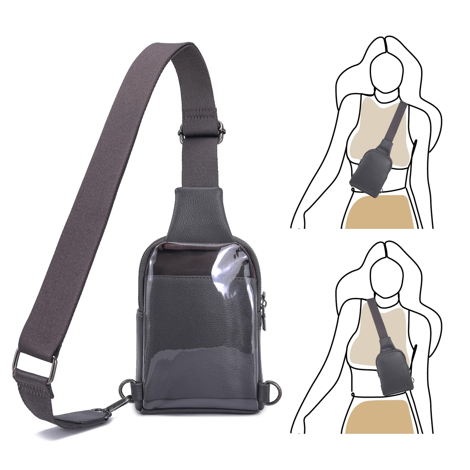 Haytijoe Torba na ramię z ekranem dotykowym dla kobiet podróżna torebka na telefon komórkowy crossbody antykradzieżowa torba na ramię dla kobiet