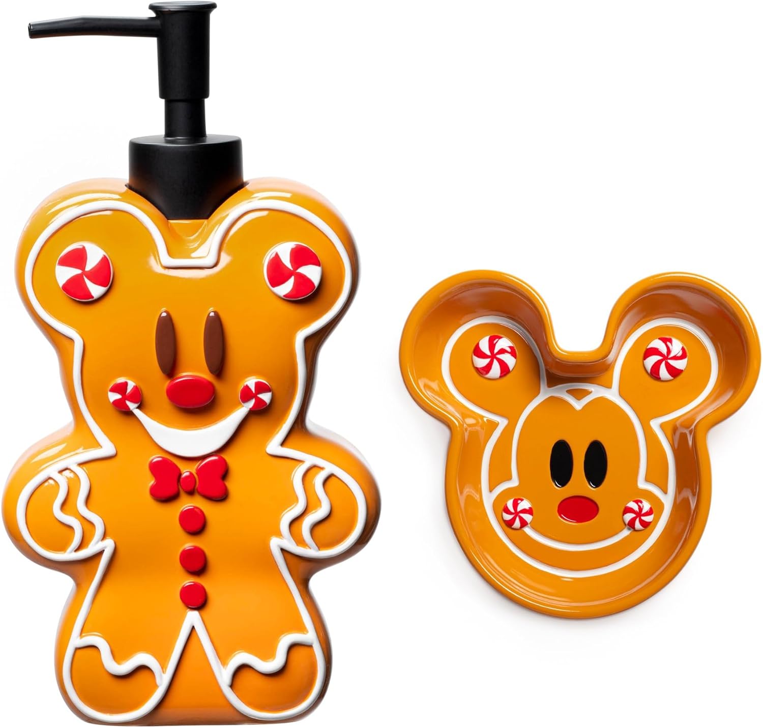 Amazon.com: Jay Franco Disney Mickey Mouse Gingerbread Bathroom Set - 2 ...