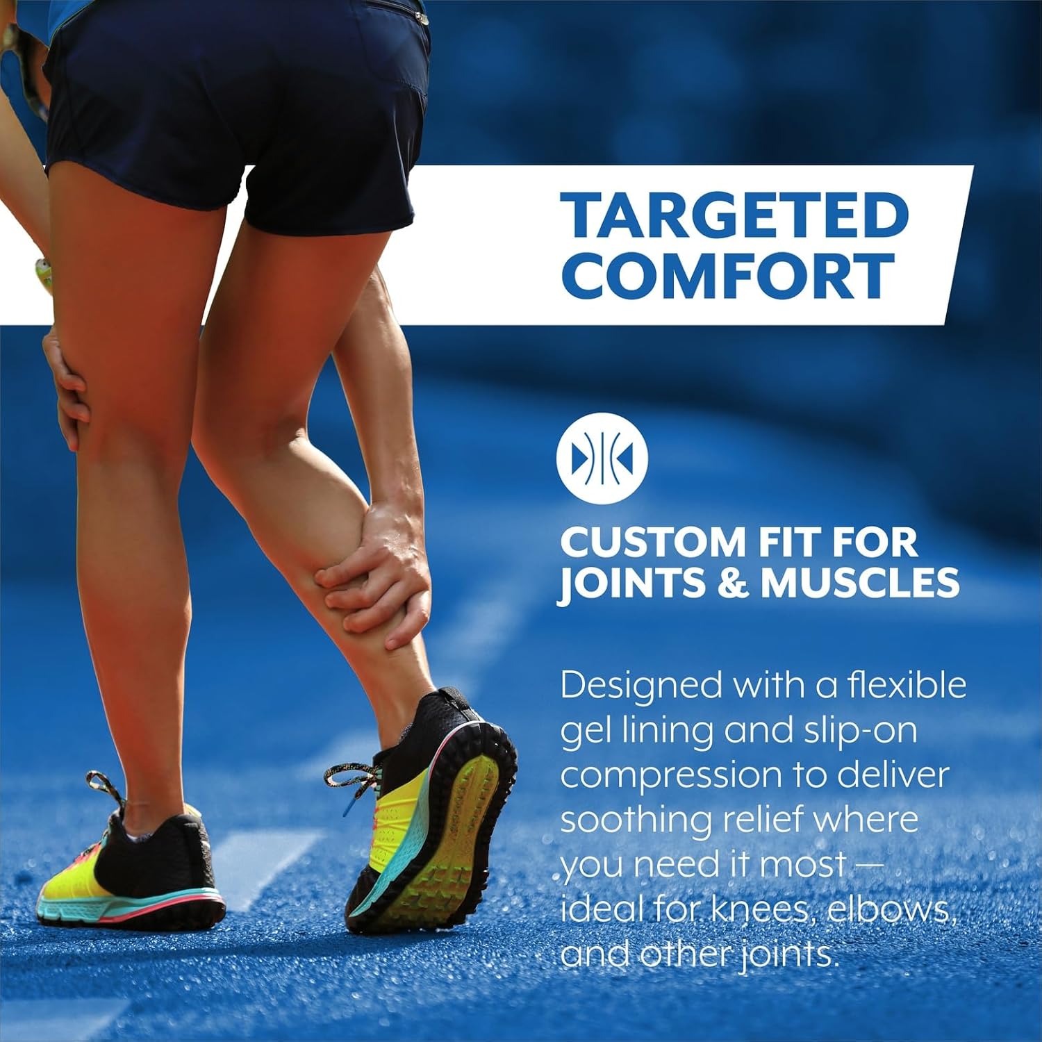 Brownmed Hot/Cold Sleeve - Stretchable Compression Sleeve for Mobility Support - Mild Compression Sleeve with Soft Gel Lining - Washable - Lightweight, Travel-Friendly - S/M