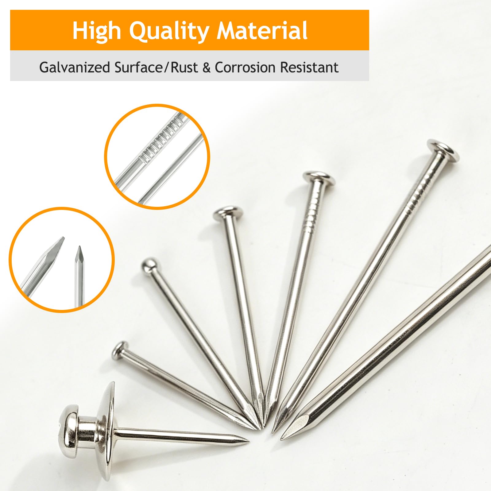 KURUI Nail Assortment Kit - 340 Nails for Hanging Art -5