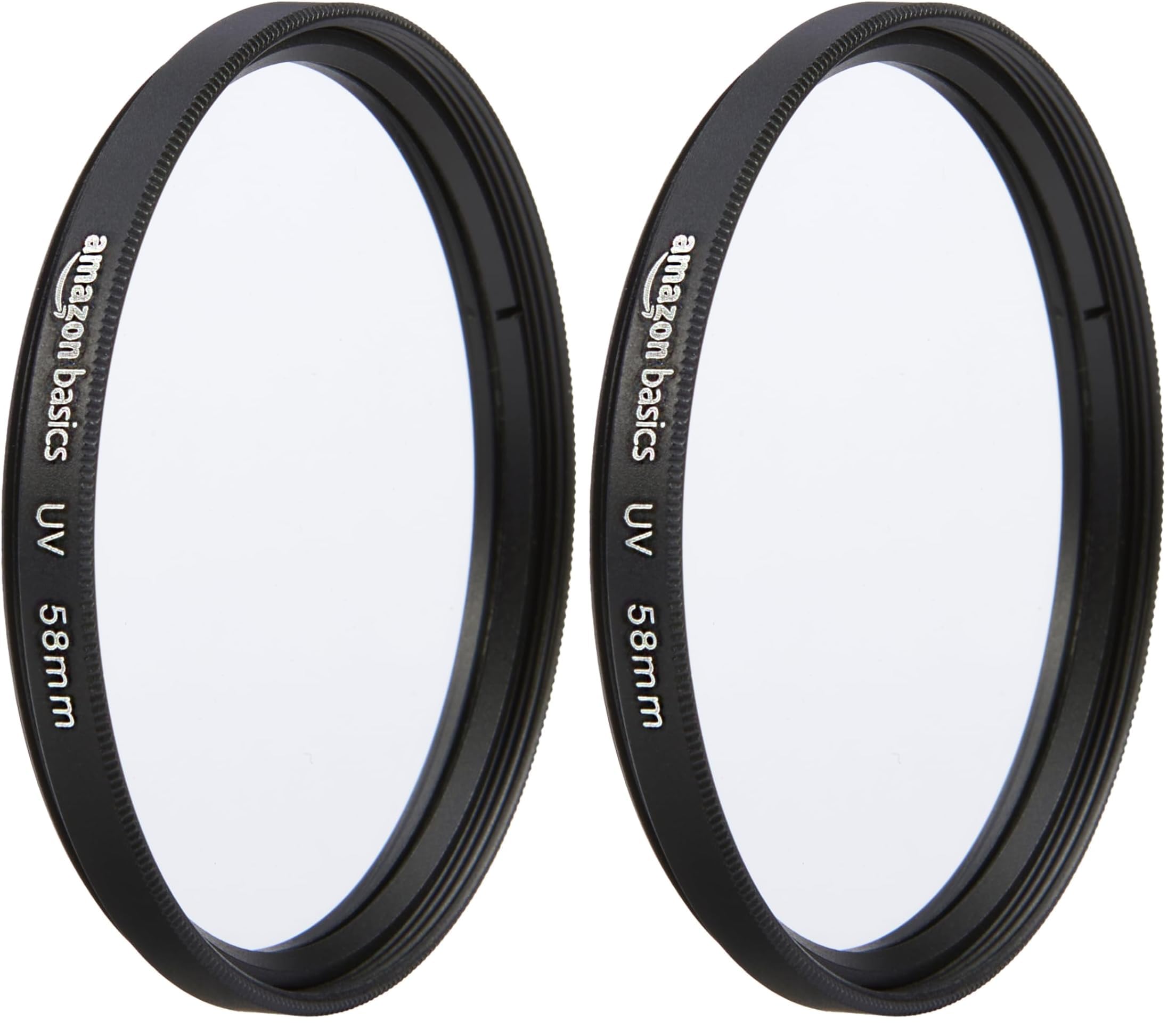 Amazon Basics UV Protection Camera Lens Filter, Scratch Resistant, Photography Filter, Lens Protection, 58mm (Pack of 2)