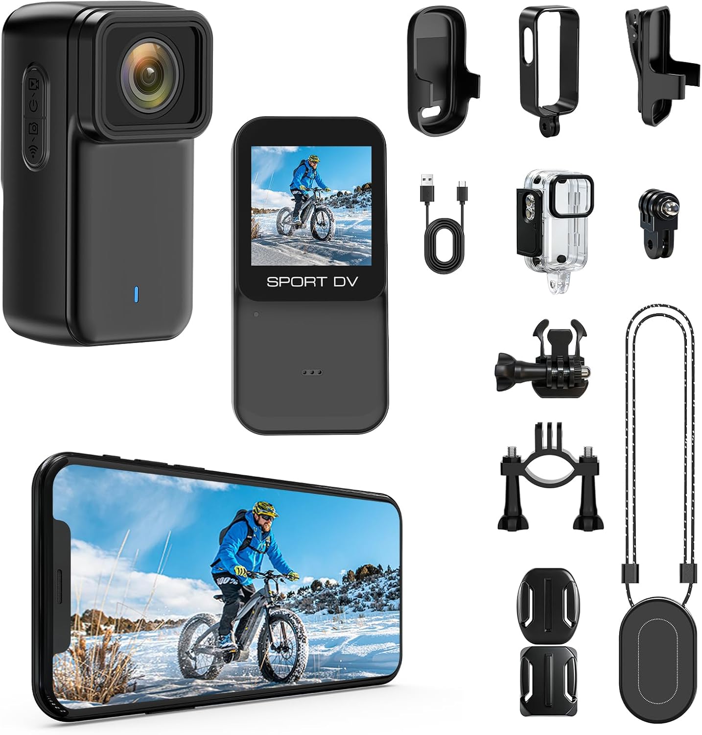 CLYZSTU HUV99 Cámara Deportiva 4K WiFi